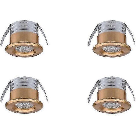 Mini spots encastrés à DEL, 3 W, lumière neutre, lot de 4 (1/3)