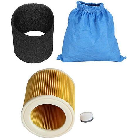 Sacs filtrants textiles, filtres en mousse pour liquides et solides, filtres HEPA pour aspirateurs Kärcher MV1, WD1, WD2 et WD3. Pièces détachées pour aspirateurs. (1/5)