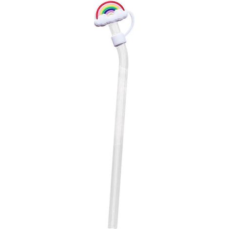 Bouchons de paille, accessoires en silicone pour tasses et bouteilles, résistants aux éclaboussures-Rainbow (1/5)