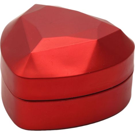 Boîte cadeau en forme de cœur avec LED et intérieur en velours - Élégante vitrine à bijoux pour mariage, fiançailles, demande en mariage, anniversaire et autres occasions spéciales (Rouge) (1/5)