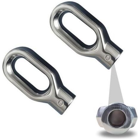 Treuil Anneau de Sortie Treuil Manuel en alliage d’aluminium, 2 pièces, haute résistance et facile à monter pour store banne (Trou Principal 10mm, Petits Trous Latéraux 4mm) (1/4)