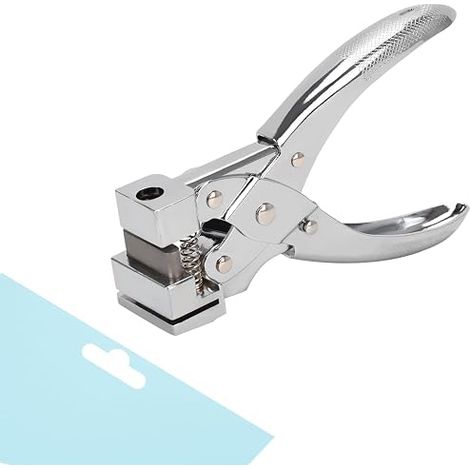 Perforatrice à fente en T robuste – Perforatrice à main pour cartes d'identité, plastique, carton et PVC – Bord de lame visible et tranchant – Construction en alliage de zinc durable, action à (1/5)