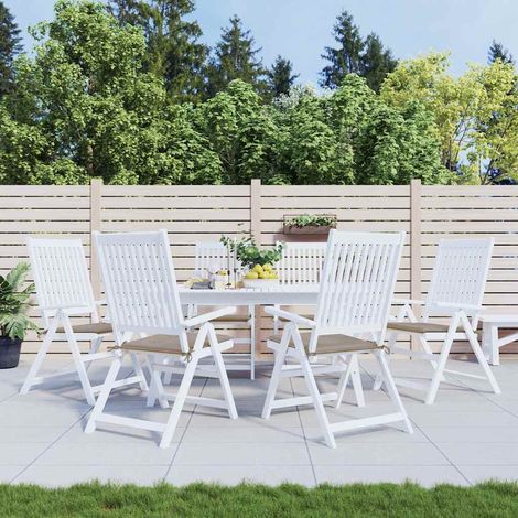 Coussins de chaise jardin-Coussins de chaise de terrasse-Coussins d'extérieur lot de 6 taupe 50x50x4cm tissu oxford (1/5)