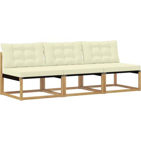 Maison Exclusive - Outdoor Mittelsofa Massives Akazienholz und Te