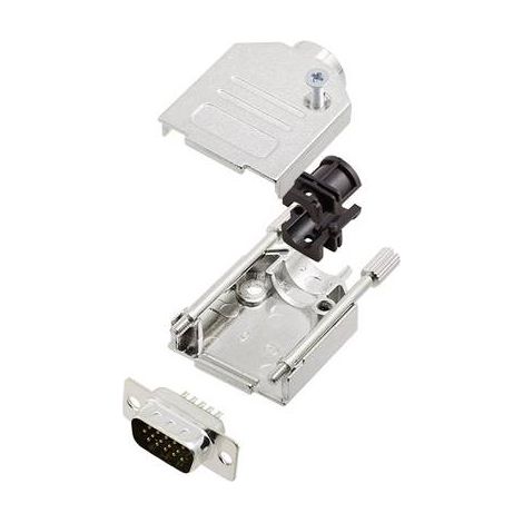 Amphenol L17DTZK09+L717HDE15P Kit embase SUB-D mâle 180 ° Nombre de pôles: 15 fût à souder 1 pc(s)