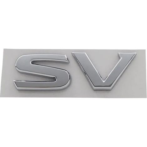 (abs-chrome) - Lettres SV S V 3D Premium, compatibles avec les SUV et 4x4 japonais (Royaume-Uni, Japon). Autocollant emblème/badge pour capot, aile, coffre, hayon arrière. Convient pour les véhicules (1/4)