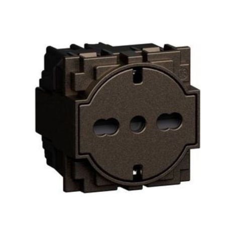 BTICINO Presa Flat Standard Tedesco e Bipasso 10/16A 250 V Ac - BRONZO living now - KB4140A16F