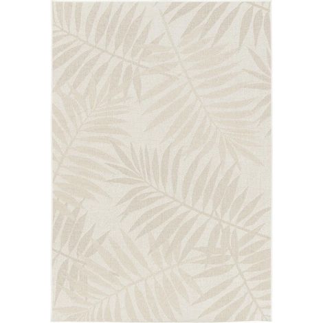 Tapis extérieur kilim 80x150 crème rectangle en PET SERENE 3 (1/5)