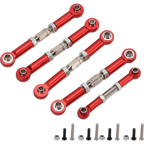 5 Pièces Tiges de Direction RC 5mm Alliage d'Aluminium pour Amortissement - Compatible Redcat XTE 1/10 Voiture Télécommandée (1/5)
