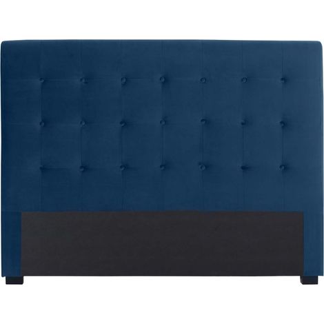 Tête de lit capitonnée Premium Velours 160cm Bleu (1/3)