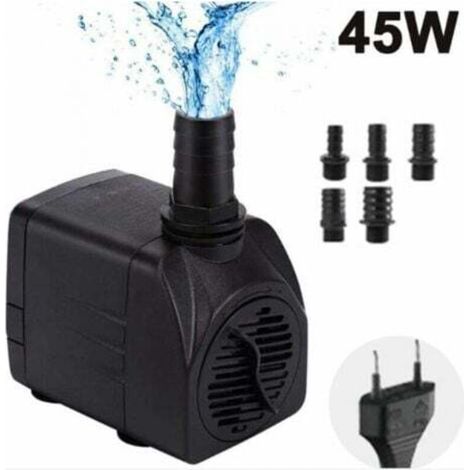 Tauchwasserpumpe, verstellbare Mini-Wasserpumpe (45 W), Teich-/Brunnenpumpe, ultraleise Aquariumpumpe, mit 5 Düsen