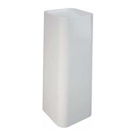 Lavabo freestanding Rak Ceramics PETIT quadro senza foro rubinetto Bianco (1/4)