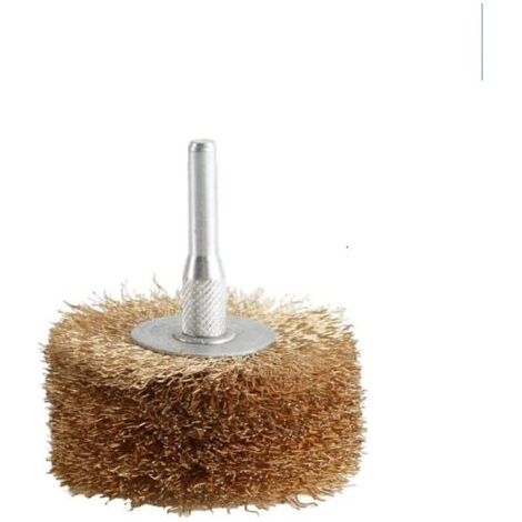 Brosse métallique rotative 3,75 mm – Acier rapide revêtu de laiton – Pour nettoyage et ébavurage des surfaces métalliques – Compatible perceuses (1/5)