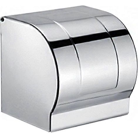 Porte-rouleau de papier toilette mural avec fixation à visser pour salle de bain, cuisine et chambre, compatible avec un seul rouleau. (1/5)