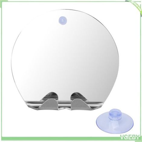 Miroir de rasage de douche - V GEBY - Rond - Anti-buée - Ventouse amovible - Réglable en hauteur (1/4)
