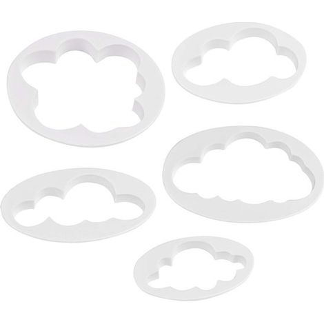 pezzi di tagliabiscotti rotondi in plastica per pasticceria, fondente, decorazione, torta, compleanno, matrimonio (1/5)