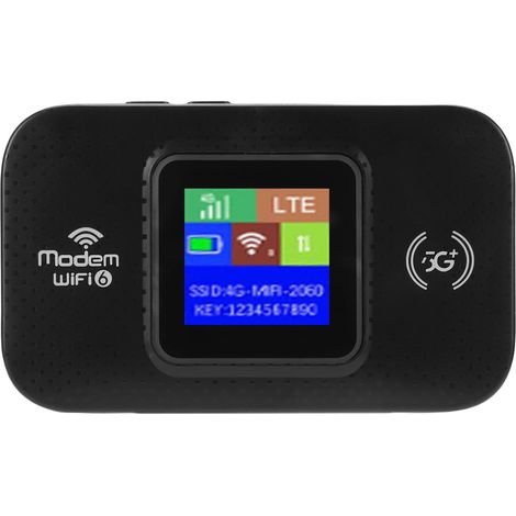 Routeur Hotspot WiFi de Voyage Plug and Play avec Double Emplacement pour Carte SIM 4G Mobile WiFi 300 Mbps avec Longue Durée de Vie de la Batterie pour Smartphone, Tablette, Ordinateur (BLACK) (1/5)
