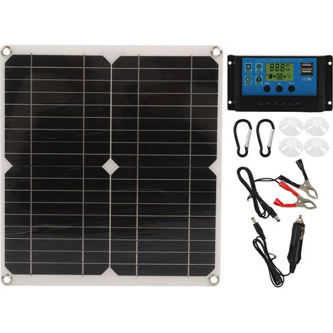Panneau solaire monocristallin 20W 18V 10A étanche haute performance pour camping-car bateau remorque (1/5)