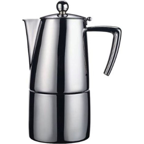 Ilsa 8000409002126 Slancio Caffettiera Moka Espresso 2 tazze Acciaio Inox 18-10 Induzione Filtro Riduttore colore Satinato