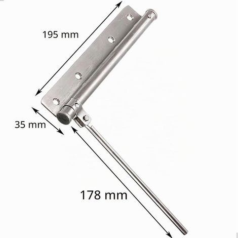 Stainless Steel Door Closer Adjustable Force Automatic Closing Door Closing Core Pillar Diameter 7mm Lightweight and Strong Spring Door Closes Durable Silver (1/4)
