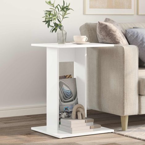 vidaXL Tavolo laterale Bianco 45 x 40 x 62,5 cm Legno multistrato