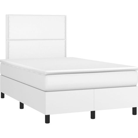 Maison Exclusive - Giroletto a Molle con Materasso Bianco 120x190 cm in Similpelle (1/5)