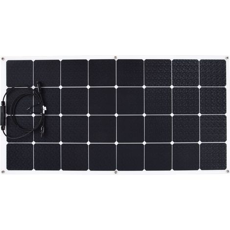 Panneau Solaire Flexible 100W Monocristallin Silicium Chargeur Étanche pour Camping Caravane Bateau (1/5)