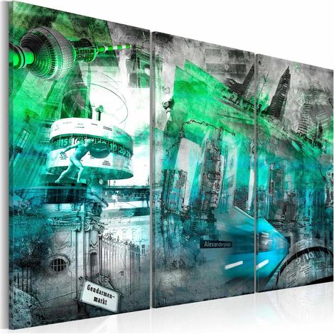 Tableau berlin architecture verte - 90 x 60 cm (1/3)