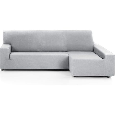 Housse de canapé d'angle avec accoudoir Droit, Gris, 240-280 cm (1/5)