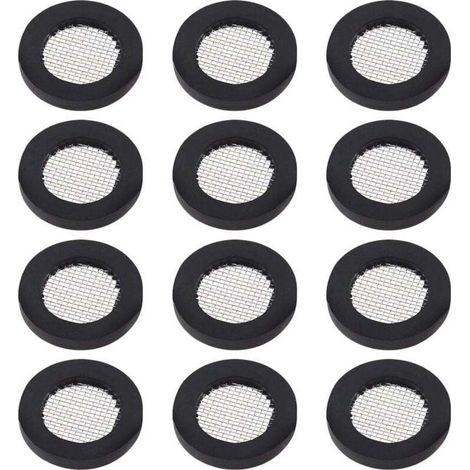 20 Stück O-Ring-Duschkopfdichtung, Edelstahl-Filtergewebe, Gummidichtung für 1/2-Zoll-Duschköpfe - Crezuo