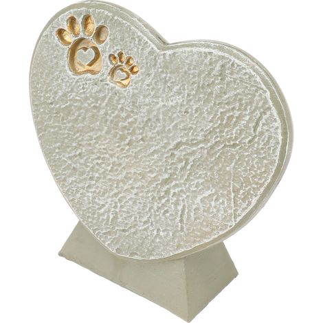 Cœur Animal Pierre Tombale DIY Résine Chien Mémorial Jardin Extérieur Décor Ornement Debout Vert Moussu (1/5)
