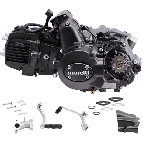 Motore Moretti 154FMI a cilindri contrapposti, 125cc 4T, cambio automatico a 4 marce, nero (senza olio) (1/5)