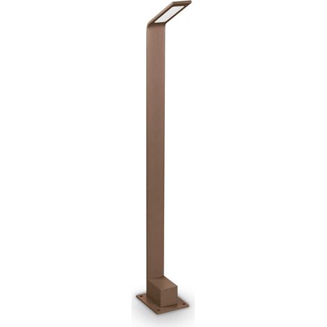 Ideal Lux AGOS Borne Haute Extérieure LED Intégrée Marron 670Lm 3000K IP54