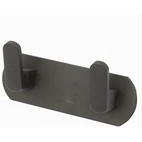 Cleafe - Appendiabiti Con 2 Ganci Appendino Portasciugamano Bagno Casa Cucina Nero 59736 - (1/3)