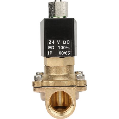 Fluid Controller G3/4" Electric Solenoid Valve DN20 NO Brass Electromagnetic Valve(DC 24V) (1/5)