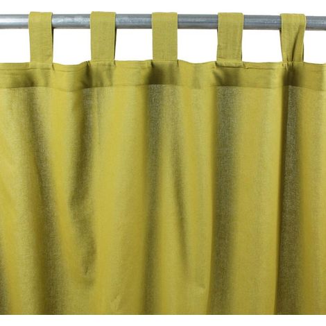 JAZZ - Rideau 100% coton à pattes vert mousse 150x250 (1/3)
