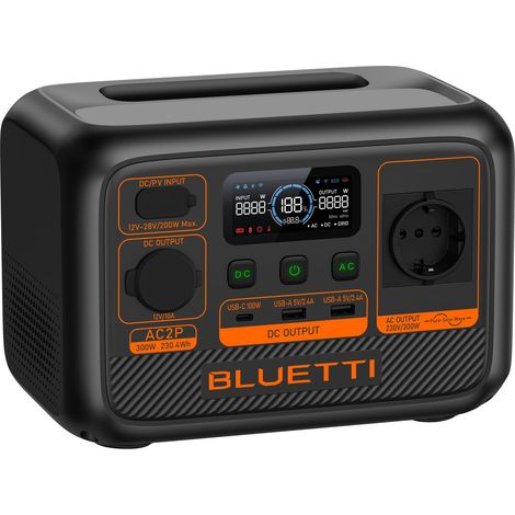 PowerOak AC2P Tragbare Powerstation schwarz 230,4Wh 300W