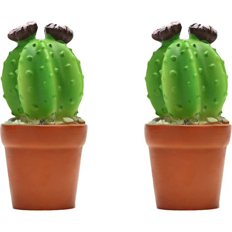Lot de 2 Lampes solaires décoratives Cactus Ananas Étanches pour Jardin Allée Cour Pelouse (1/5)