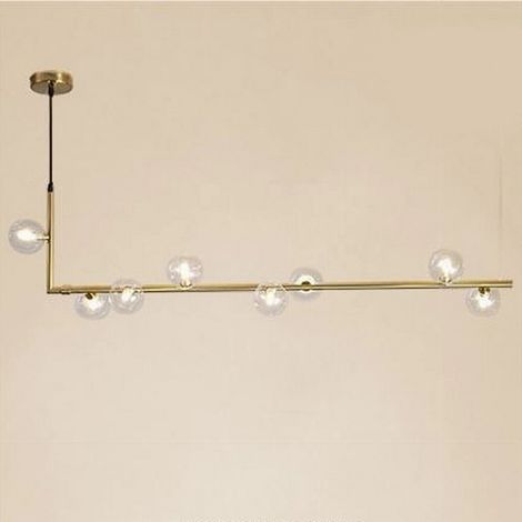 Trade Shop - Copy Of Lampadario A Sospensione Argento Con 2 Sfere In Vetro Bianco Attacco G9 E27 33498 - (1/5)