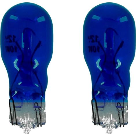 2x Ampoule 12V 10W T13 W2.1x9.5d clignotant latéral voiture moto scooter éclairage goutte d'eau lampe tableau bord indicateur, bleu (1/5)