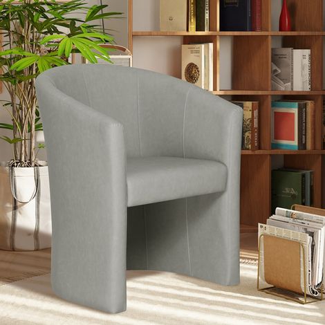 Fauteuil cabriolet gris en PU ELIOT (1/5)