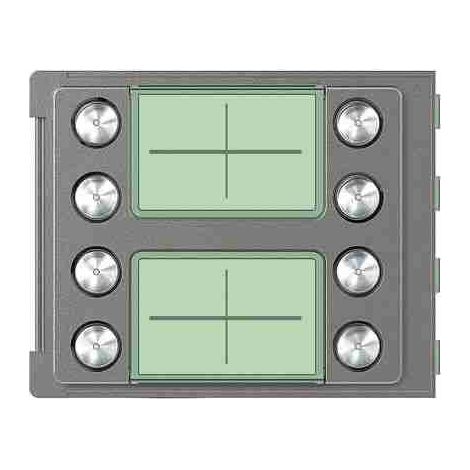 BTI352185 8-Tasten-Frontplatte in Doppelspaltenbauweise, Robur-Finish