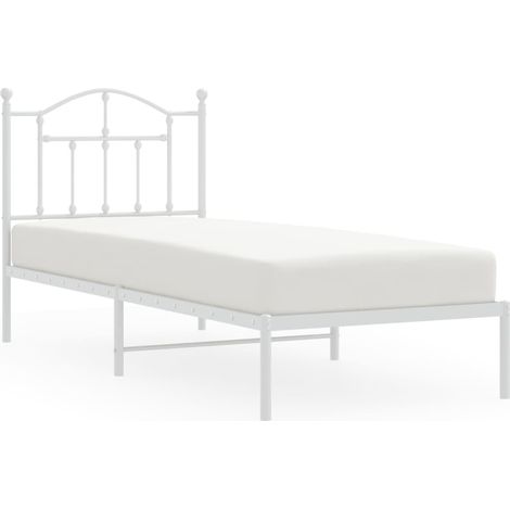 Maison Exclusive - Giroletto con Testiera Metallo Bianco 80x200 cm