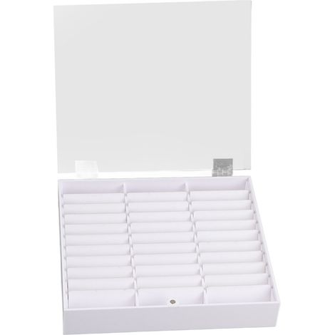 Boîte de Rangement pour Faux Ongles - Coffret de Présentation pour Décorations et Capsules d'Ongles Vides (Blanc) (1/5)