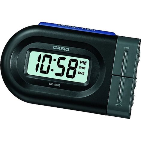 Casio Reloj de Alarma Digital DQ-543B-1EF Negro Con Luz LED Y Función de Repetición