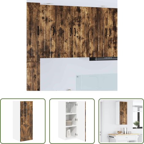 vidaXL Küchenmöbel Holz -  Küchenschrank Geräucherte Eiche 30 x 31 x 80 cm Holzwerkstoff (1/5)