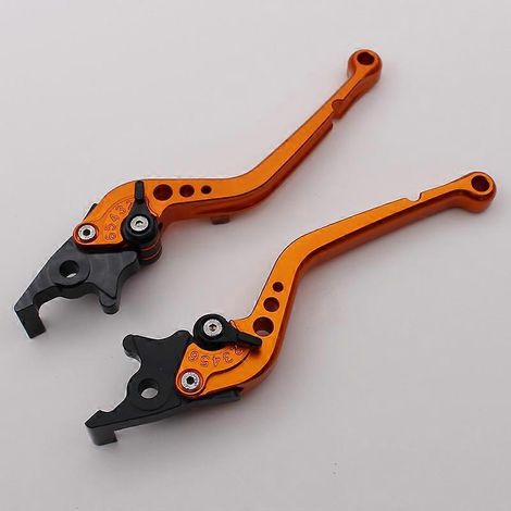 Frein à double disque, klaxon pour véhicule électrique, moto électrique, pompe à poussée latérale, frein modifié, guidon, réglage, poignée en alliage d'aluminium, tige de traction AC (1 paire de longu (1/5)