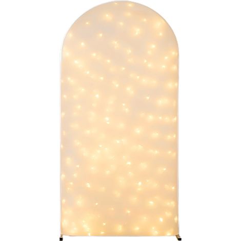 Arche lumineuse avec filet de pêche LED, décoration d'ambiance nocturne clignotante, arche pour mariage en extérieur (couleur champagne avec lumières - 180 x 80 cm, cadre non compris) (1/2)