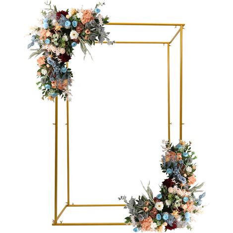 Soporte metálico para flores de boda, soporte para flores de boda, soporte dorado para flores