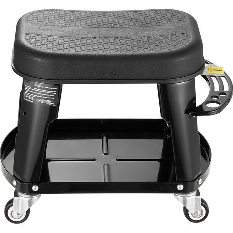 Mophorn Rollbarer Werkstatthocker mit 136 kg Tragkraft, 360° drehbarer Sitz für Garage und Werkstatt. Arbeitshocker mit Ablage für Werkzeuge und Schraubendreher, ideal für Autoreparaturen.
